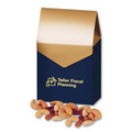 Deluxe Mixed Nuts in Navy & Gold Gable Top Gift Box